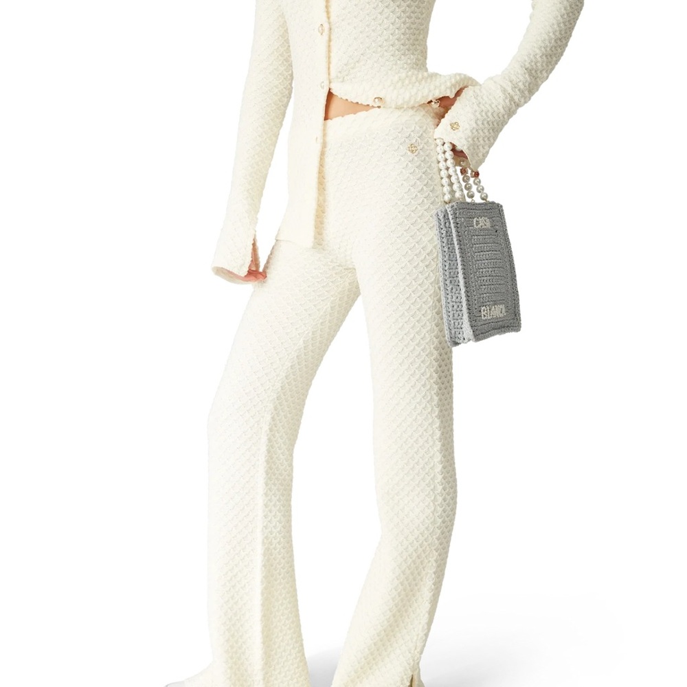 CASABLANCA Cream Textured Pants - Picture 2 of 4